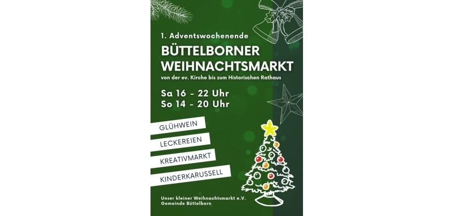 Foto: Vorderseite Flyer Weihnachtsmarkt